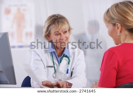 clip art doctor and patient. Female Doctor and pATIENT