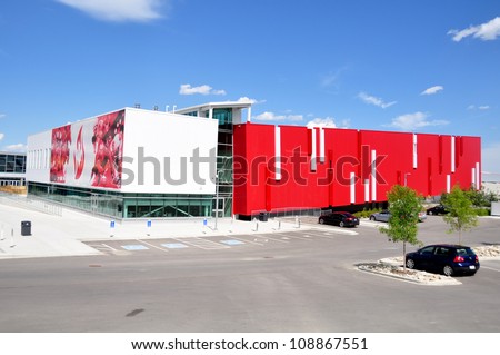 CALGARY, CANADA - JULY 27: CanadaÂ?Â?\'s new Sports Hall of Fame on July 27, 2012 at Canada Olympic Park in Calgary Alberta. The Hall celebrates Canadian achievement in sport, including hockey.