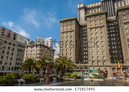 SAN FRANCISCO - FEB 25: The Westin St. Francis in San Francisco on February 25, 2008 in San Francisco, California. The Westin St. Francis is one of San Francisco\'s grand hotels and is on Union Square.
