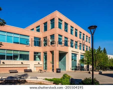 CALGARY, CANADA - JULY 13: The Professional Faculties building at the University of Calgary on July 13, 2014 in Calgary, Alberta Canada. The building house, among others, the faculty of nursing.