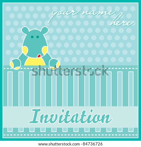 ... design for birthday party, invitation card with swe