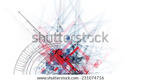 Ice abstract technology background with gear lines texture of the frosty surface