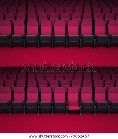 Cinema Theater on Or Retro Design Movie Theater  Cinema Theater   Red Velvet Seat Rows