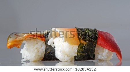 Japan food - sushi isolated on a white background