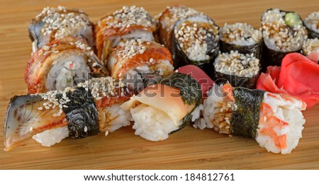 Japan food - sushi on the plate