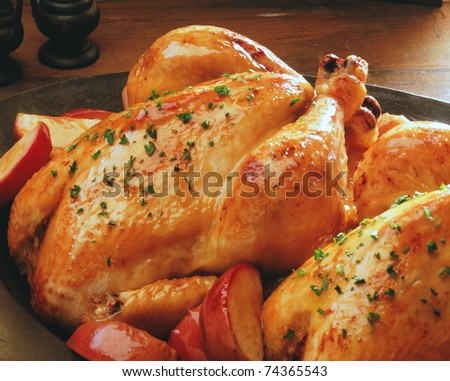 roast chicken isolated on a white background roast chicken isolated on a white background