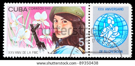CUBA - CIRCA 1983: stamp printed by Cuba, shows women, circa 1983.