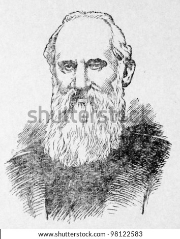USSR - CIRCA 1968: Illustration from the textbook Physics Course, published in the USSR shows Portrait of an English scientist, physicist William Kelvin (1824-1907), circa 1968