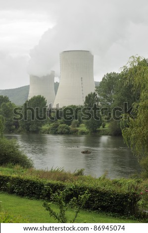 nuclear plant and meuse, ardennes