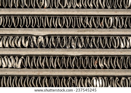 Close up Image of old car radiator