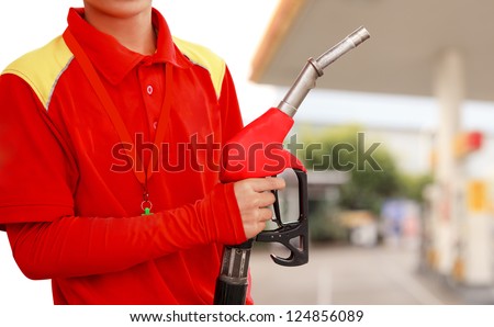 Gas Station Worker and service