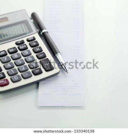 Calculator With pen and Shopping list