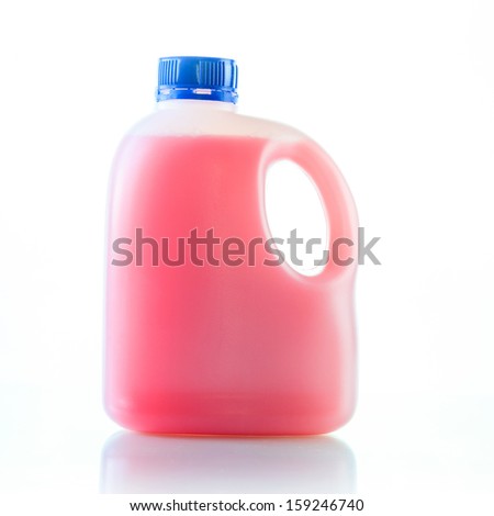 Gallons bottle of pink liquid