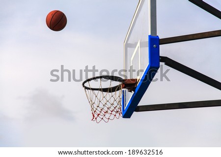 Basketball basket and ball
