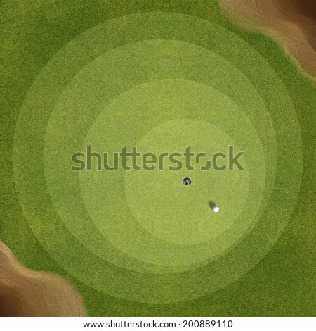 Top view of golf course