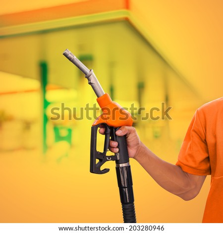 Gas Station Worker and Service