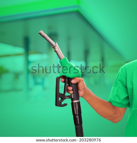 Gas Station Worker and Service
