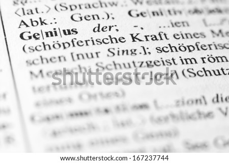 Genius - text and explanation in German language/Genius