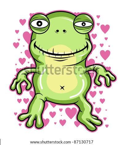 stock vector happy smile love green frog vector Save to a lightbox 