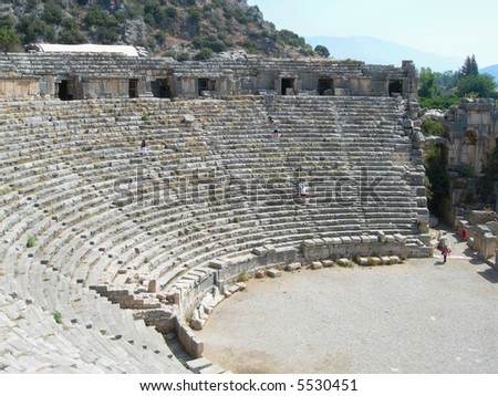 Ancient Roman Empire Theater in Myra, Turkey, Middle East