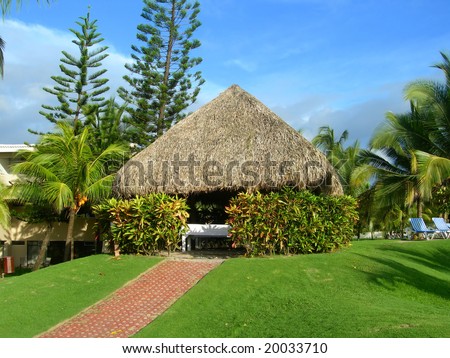 poolside hut