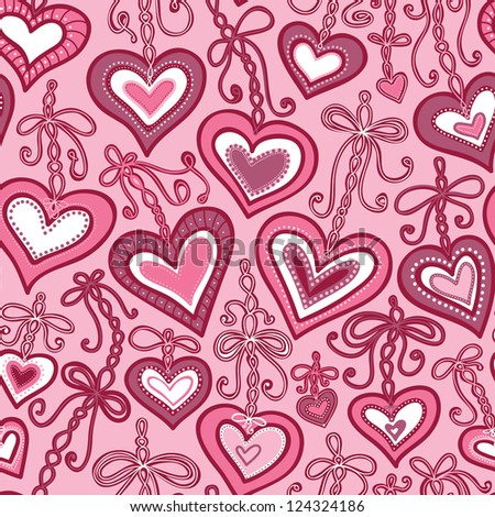 cute hearts romantic love valentine seamless background wallpaper pattern