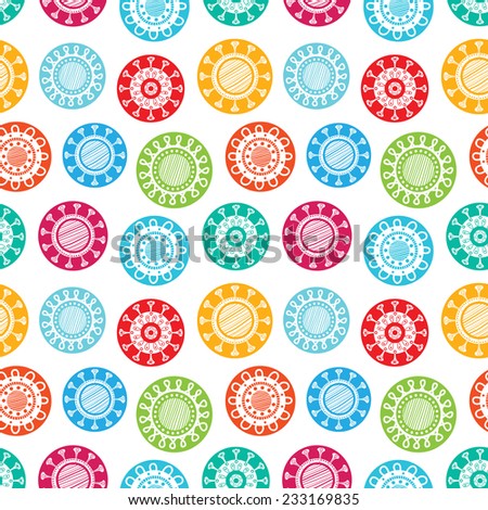 abstract modern flat fun colorful floral seamless scandinavian wallpaper background pattern design