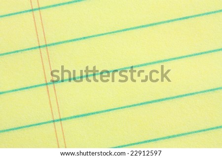 Legal pad of yellow paper background - add your business message