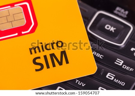 Mobile phone with micro sim card