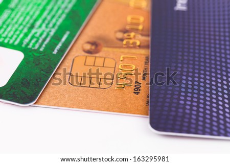 Credit card close up