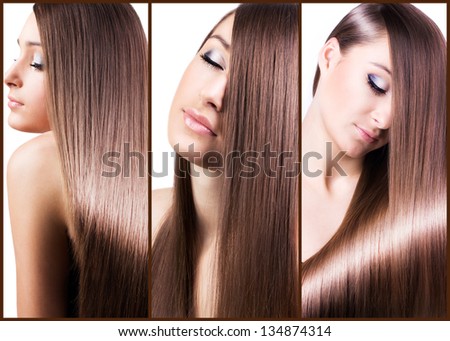 beautiful woman with healthy long hair