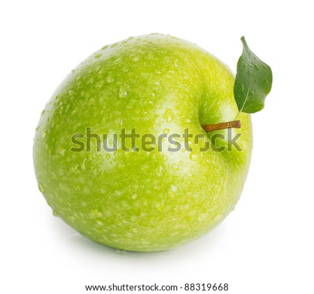 fresh apple isolated on white