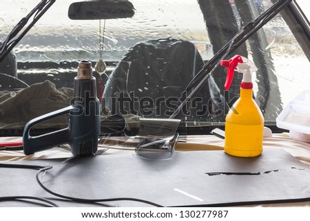 Car wash equipment used for washing car in garage