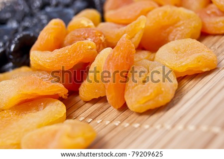 Background from a dried apricots and prunes
