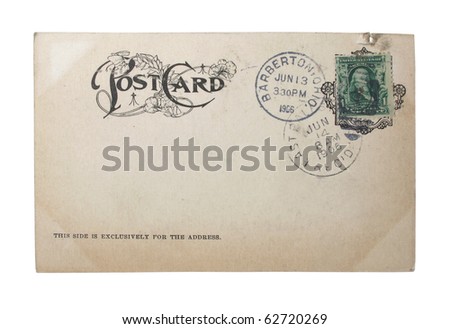 Dating postcards by stamps