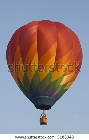 Hot air balloon in mid-air