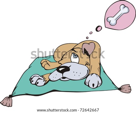 Cartoon Dog Lying