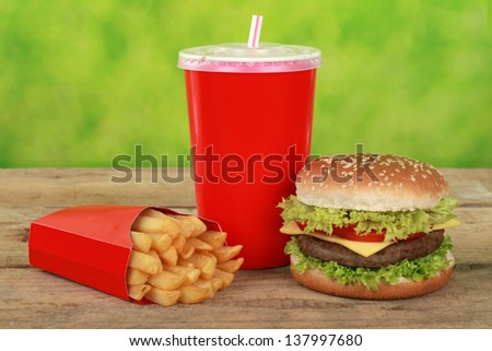 Quarterpounder combo meal with french fries and a cola drink