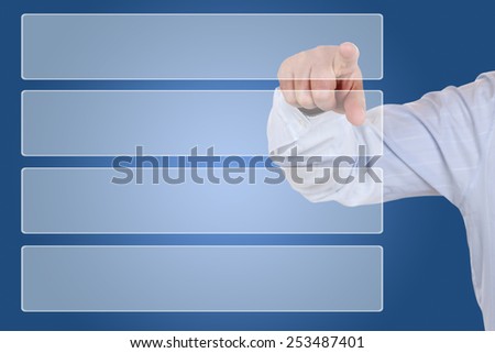 Businessman showing choice for business, organization, concept