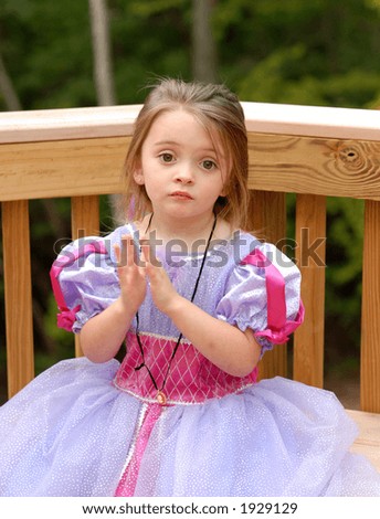 Sad Princess - A little girl looking a little say