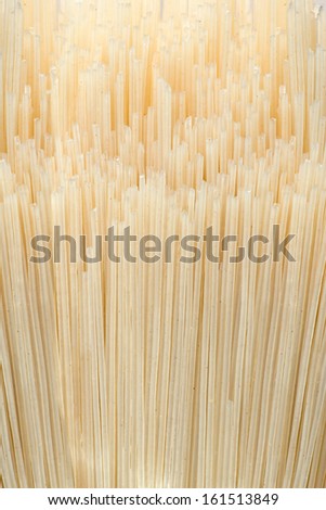 Rice vermicelli, stack of uncooked rice noodles