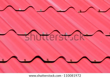 Background perspective of red roof clay tiles