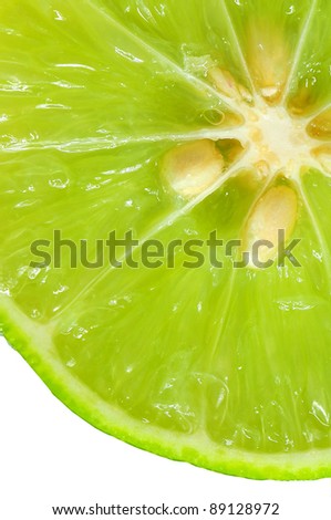 Green Lemon isolate with white background