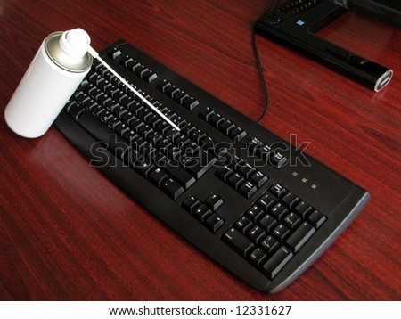 cleaner spray with keyboard