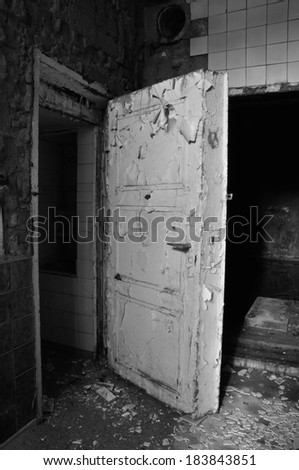 Old thick door made of metal