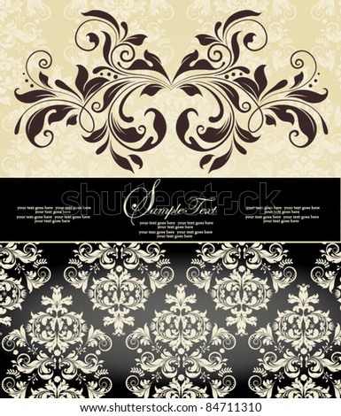 Formal Damask Wedding Invitation This pattern is in matrix format and so 