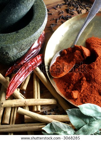 Pounding spices to get powder