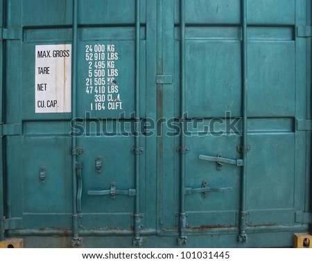 door of cargo container box background