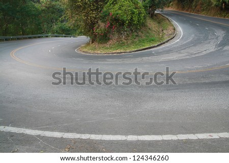sharp curve road