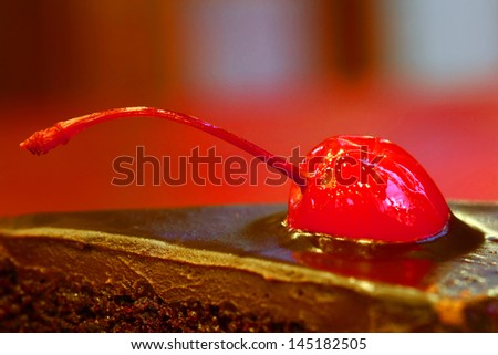cherry on top chocolate cake